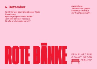 Rote Bänke - Kein Platz für Gewalt gegen Frauen