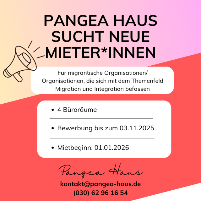 Das Pangea-Haus in Wilmersdorf sucht neue Mieter*innen!