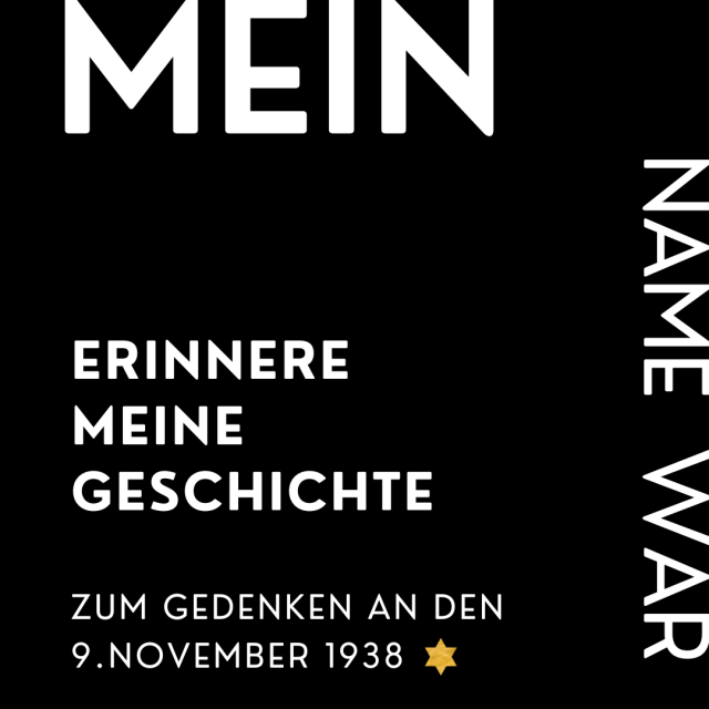 „Erinnere meine Geschichte“ – Gedenkaktion zum 9. November 1938