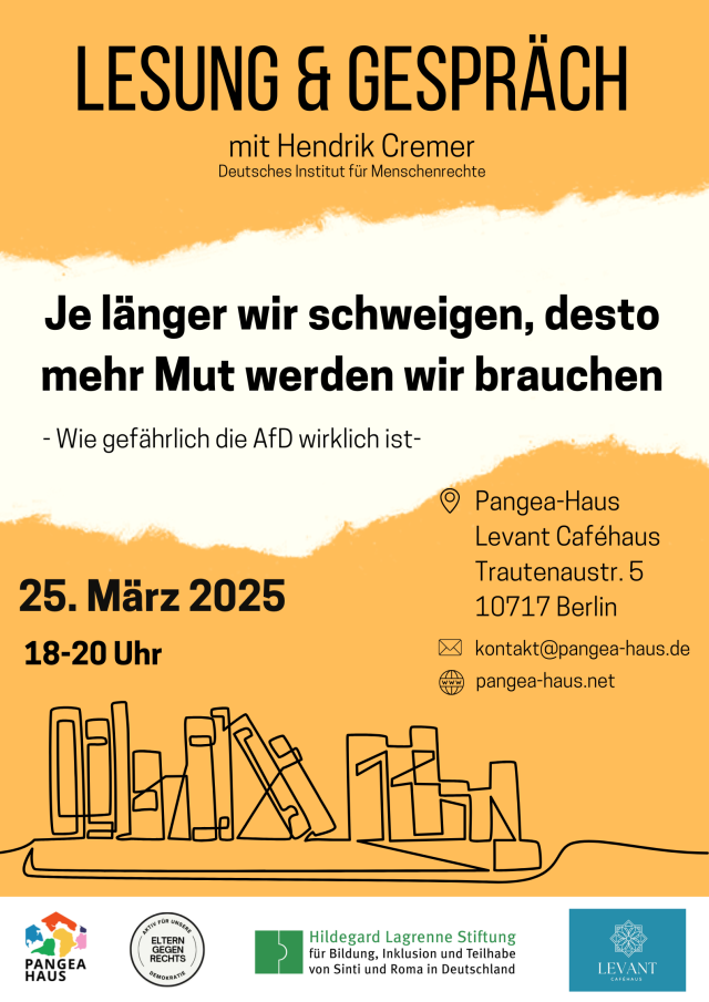 Lesung und Gespräch 25.3. 18 Uhr